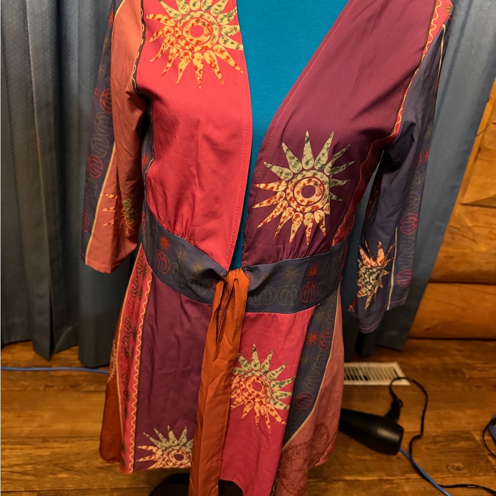 Colorful Women's Blazer with Sunburst Design